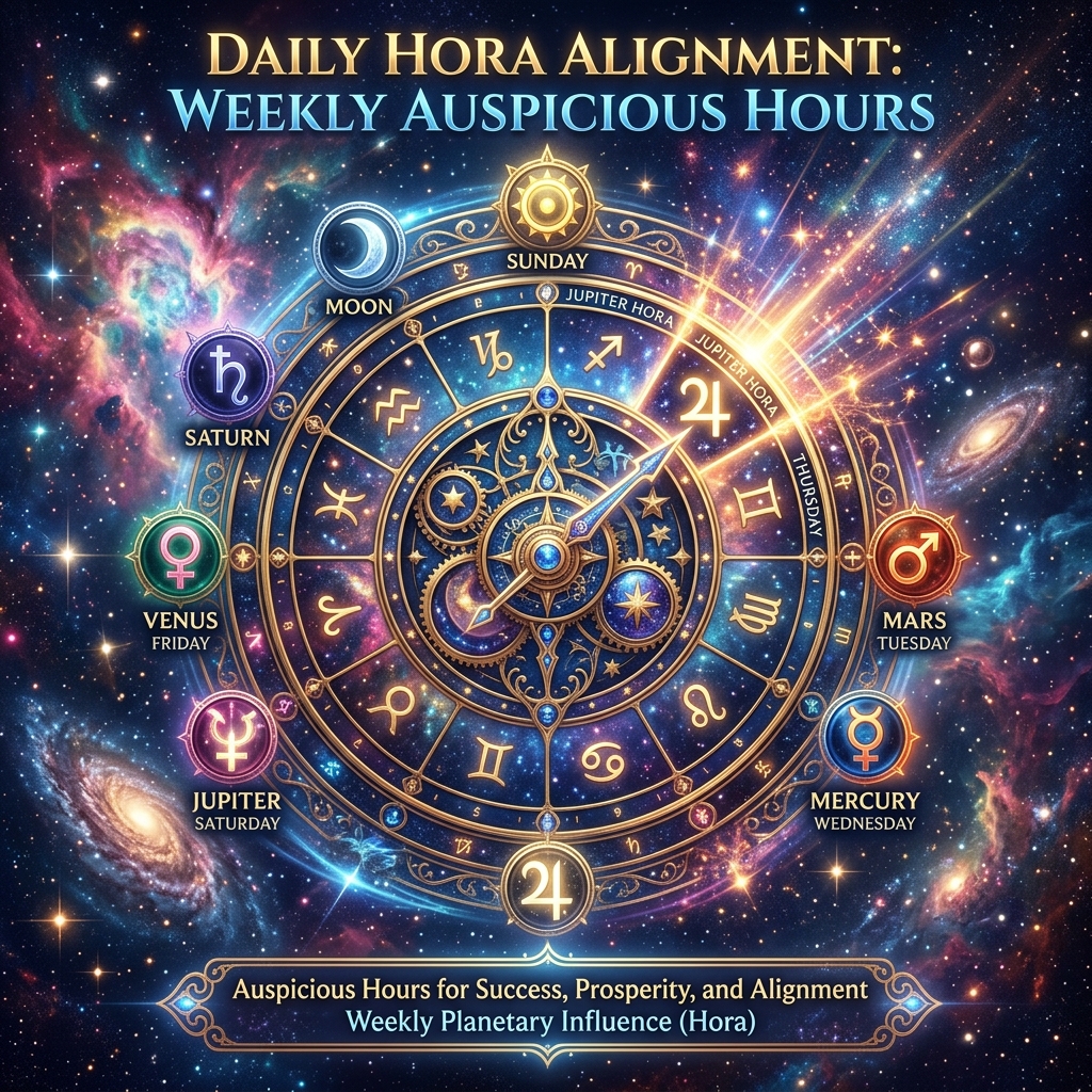 Daily Hora Alignment: Weekly Auspicious Hours & Planetary Scheduling