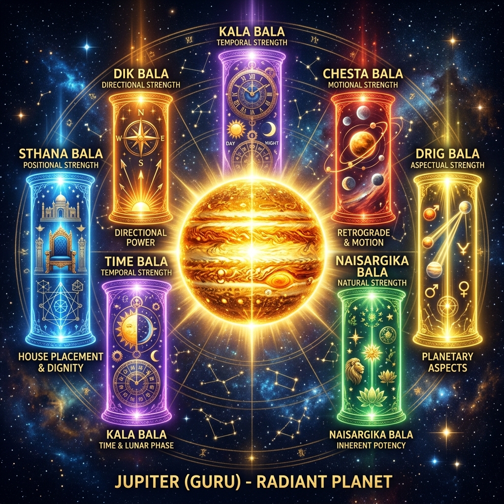 Shadbala: Quantifying Planetary Strength in Vedic Astrology